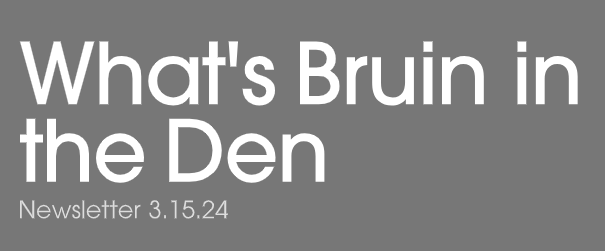 What's bruin in the den February 6th 2024 header image