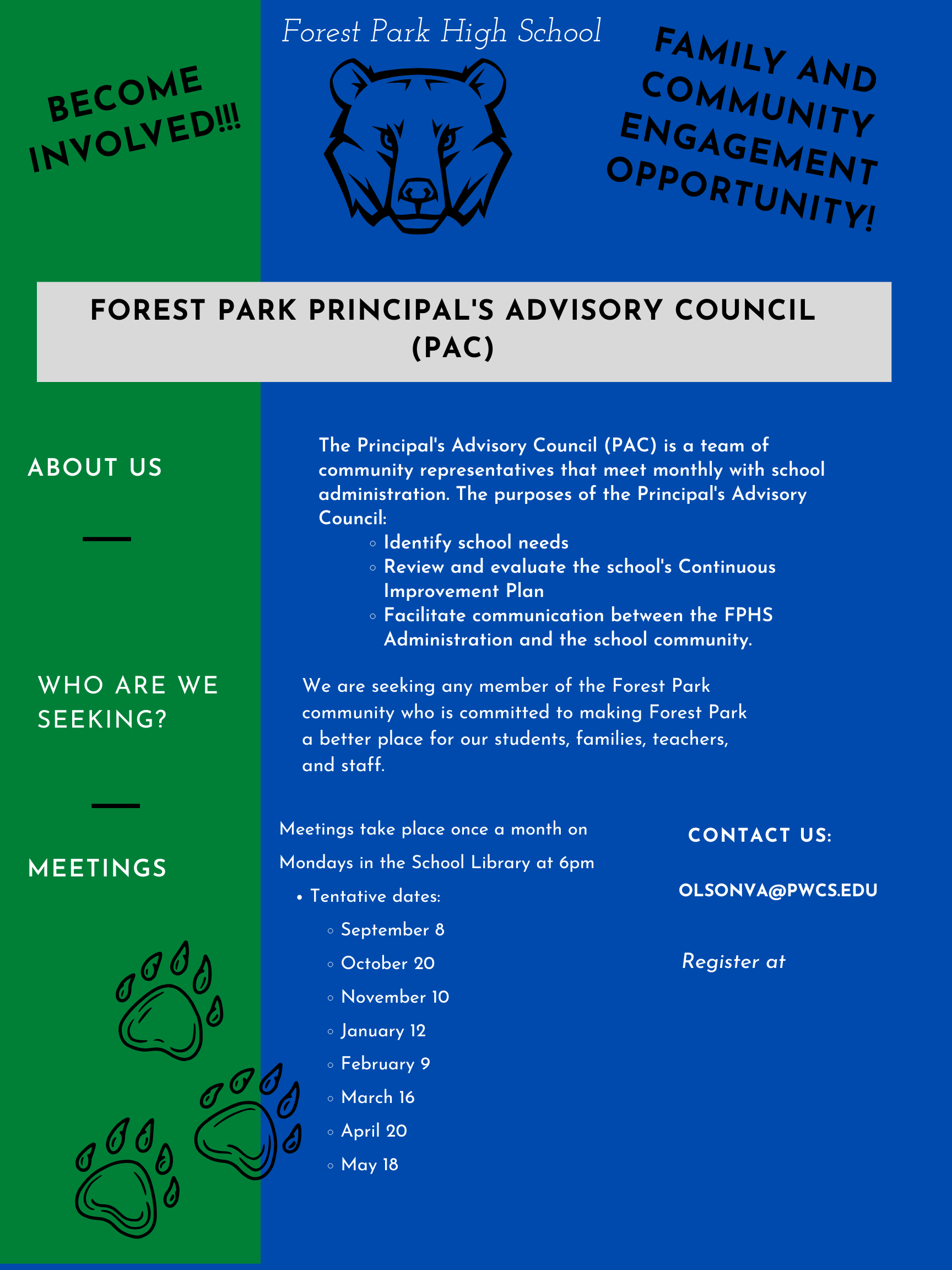 Forest Park PAC Flyer
