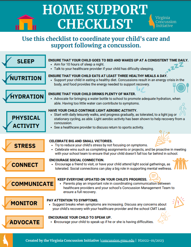 home support checklist.